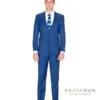 Mens Cheap Blue Suit Indigo Slim Wedding Suit