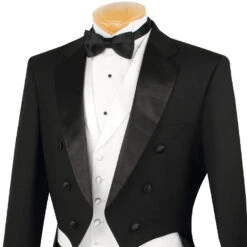 Men's Tuxedo Regular Fit Collection With Tails 3 Piece In Black -Alberto Nardoni Shop 01 VIN T 2X BLACK 3 b6c8e455 aa9a 414d 92c2 d908bba17c27