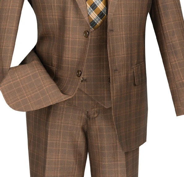 Renaissance Collection - Regular Fit 3 Piece Suit Chestnut 4 Renaissance Collection - Regular Fit 3 Piece Suit Chestnut - Image 4