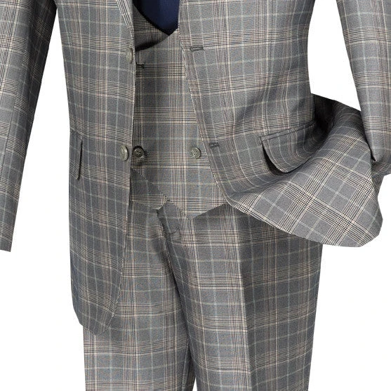 Renaissance Collection - Regular Fit 3 Piece Suit Gray 4 Renaissance Collection - Regular Fit 3 Piece Suit Gray - Image 4