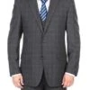 San Gemini Collection - 3 Piece Suit 2 Buttons Gray Glen Plaid Regular Fit