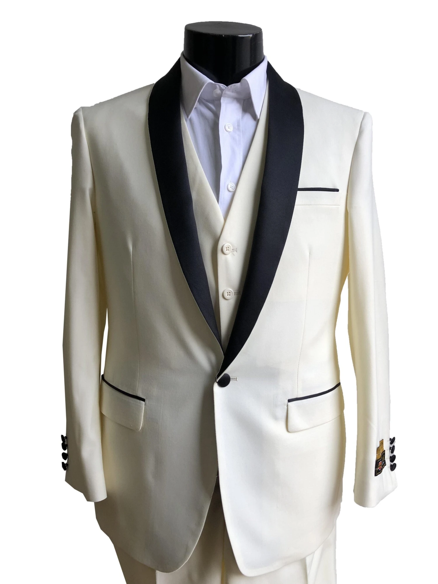 26-C-Tux-SH Ivory-Blk -Tuxedo WholesaleDistributors 1 26-C-Tux-SH Ivory-Blk -Tuxedo WholesaleDistributors