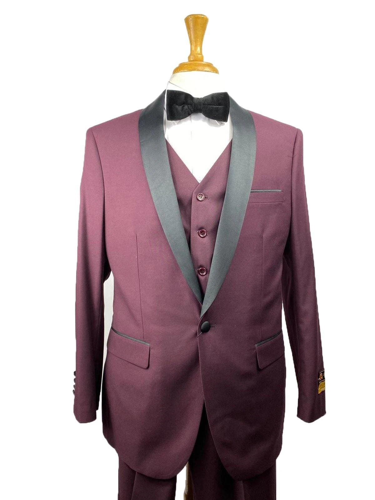 28-C-Tux-Shawl Burgundy-Blk -Tuxedo WholesaleDistributors 1 28-C-Tux-Shawl Burgundy-Blk -Tuxedo WholesaleDistributors