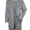 Mens 6 Button Double Breasted Vest Zoot Suit In Grey -Alberto Nardoni Shop 2917V Grey