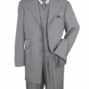 Mens Pimp Suit -Gangster Suit - Mobster Suit - Mafia Suit For Mens 6 Button Double Breasted Vest Zoot Suit In Grey