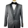 3-C-27-C-Tux-Shawl Charcoal-Blk -Tuxedo WholesaleDistributors