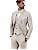 3 Piece Linen Suit Mens Suit - Vested Summer Suit