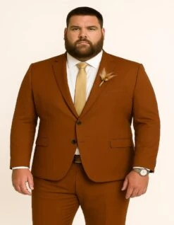 Men’s Rust Brown Wedding Suit – Modern Slim Fit Groom Suit For Fall Outdoor Ceremonies -Alberto Nardoni Shop 4 6