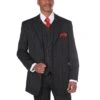 Gangster Suit - Mobster Suit - Mafia Suit For Mens 3 Button Notch Lapel Bold Pinstripe Gangster Suit In Black -Alberto Nardoni Shop 5802V Bold Black Pinstripe 1 003e7516 c7b8 4fba 8e0d 7949e986c763