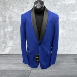 Mens Big And Tall Blazer Royal Blue Plus Size Tuxedo Jacket