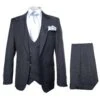 Rossi Man BOND RM1779 Slim Fit 3-Piece Black Suit – Tailored Formalwear For Men -Alberto Nardoni Shop BOND RM1779