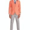 "Orange Men's Summer Suit Plaid Pants - Two Button Vested Style" -Alberto Nardoni Shop BP9mtbx 513560ed 598a 403b b46c e9e8e6f33b18