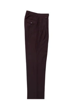 Burgundy Wide Leg Wool Dress Pant 2586/2576 By Tiglio Luxe