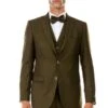 "Olive Green Vintage Tweed Wedding Suit - Men's Two Button Vested Style" -Alberto Nardoni Shop BbN8zIQ
