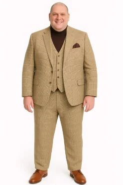 Alberto Nardoni Shop 8 Alberto Nardoni Shop -Alberto Nardoni Shop Beige Plaid 3 Piece Suits