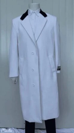 Belt Coat Mens Full Length Overcoat - Wholesale Coat - Wholesale Winter Coats -Alberto Nardoni Shop Belted White Wool