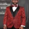 Big And Tall Size Tuxedo Dinner Jacket - Paisley Fabric Blazer In Color Red 3 Big And Tall Size Tuxedo Dinner Jacket - Paisley Fabric Blazer In Color Red -Alberto Nardoni Shop Big and Tall Size Tuxedo Red