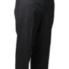 Mens Black Pinstripe Dress Pants - Stripe Slacks - Black Dress Pants -Alberto Nardoni Shop Black Color Flat Front Slacks 65