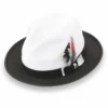 Tapa Crushable Straw Hat Fedora In Two Tone Black-White