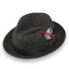 Castor Crushable Straw Hat Fedora In Black -Alberto Nardoni Shop Black.1 93a99a08 d8e6 4b28 b407 049b3fc82c81