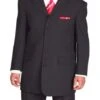 Mens Long Poplin Black Zoot Suit