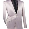 Men's Slim Fit Shiny Satin Prom & Wedding Sharkskin Blush Pink Suit -Alberto Nardoni Shop Blush Wedding Suit