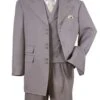 Mens Double Button Vested Fashion Zoot Brown Suit