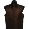 Tuxedo Vest - Wedding Vest Brown Paisley Tone On Tone Vest ~ Waistcoat ~ Waist Coat Tie Set - Men's Neck Ties - Mens Dress Tie - Trendy Mens Ties -Alberto Nardoni Shop Brown Wedding Vest