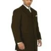 Mens Long Fashion Vested Church Brown Zoot Suit -Alberto Nardoni Shop Brown Zoot Suits