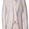 "Seersucker Summer Suit For Men - Tan, 2 Button Vested Style"