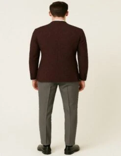 Mens Burgundy Paisley Tuxedo Blazer – Slim Fit Formal Dinner Jacket - Velvet Fabric - Slim Fitted -Alberto Nardoni Shop Burgundy Paisley Tuxedos Blazer