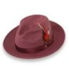 Tapa Crushable Straw Hat Fedora In Burgundy 3 Tapa Crushable Straw Hat Fedora In Burgundy -Alberto Nardoni Shop Burgundy.1