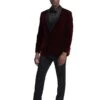 Mens Playboy Burgundy Smoking Jacket