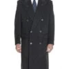 Mens Black Overcoat - Black Double Breasted Overcoat - Full Length Classic Fit Topcoat In Australian Wool Fabric In 7 Colors 4 Mens Black Overcoat - Black Double Breasted Overcoat - Full Length Classic Fit Topcoat In Australian Wool Fabric In 7 Colors -Alberto Nardoni Shop Charcoal Grey Overcoat