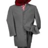 Mens 2PC Classic Long Fashion Charcoal Grey Zoot Suit