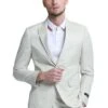 "Men's Summer Linen Beach Wedding Suit - Two Button Peak Lapel In Ivory" -Alberto Nardoni Shop DYtyTUF