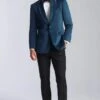 Velvet Blazer - Mens Blazer - Dinner Jacket + 'Venice' Deep Aqua Velvet Dinner Jacket - Separates