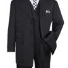 Mens Double Button Vested Fashion Zoot Black Suit -Alberto Nardoni Shop Double Breasted Black Zoot Suit
