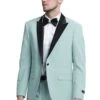 Mens One Button Peak Lapel Wedding & Prom Tuxedo In Mint Green -Alberto Nardoni Shop Double Breasted Navy Stripe Suit d20f1f6d 150a 4fde bc44 120a335eca8c