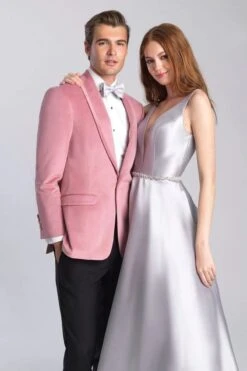 Velvet Blazer - Mens Blazer - Dinner Jacket "Venice" Dusty Rose Velvet Dinner Jacket - Separates -Alberto Nardoni Shop Dusty Rose Dinner Jacket