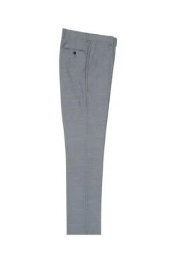Light Gray Flat Front Wool Dress Pant 2560 By Tiglio Luxe E09063/26