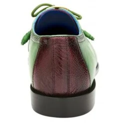 Belvedere Etore Antique Emerald Green / Wine Genuine Ostrich LegItalian Calf Shoes -Alberto Nardoni Shop ETORE ANTIQUE EMERALD WINE 1 03
