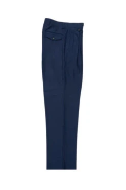 F. Blue Wide Leg Wool Dress Pant 2586/2576 By Tiglio Luxe