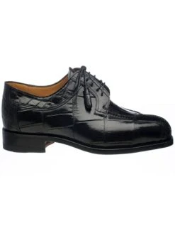 Ferrini Shoes - Mens Alligator Dress Shoe - Ferrini 3520 Belly Alligator Split Toe Black Shoes -Alberto Nardoni Shop Ferrini 3520 Black Shoe1 23d4aebb 2633 41ad aa45 f9c1a34e3c95