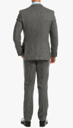 York Grey Slim Fit 3 Piece Herringbone Suit -Alberto Nardoni Shop GREY211