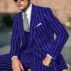Mafia Outfit - Mobster Outfit - Italian Costume - Royal Blue Suit