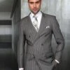 Great Gatsby Guy Costumes - Gray Suit With Double Breasted Vest -Alberto Nardoni Shop Gray Suit1