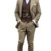 Mens Vested Great Gatsby | Leonardo Dicaprio Suit In Taupe