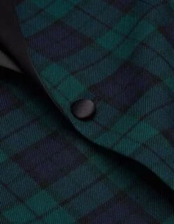 Plaid Dinner Jacket - Green Tartan Sportcoat -Alberto Nardoni Shop Green Button Closure