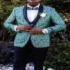 Emerald Green And Gold Paisley Tuxedo Suit - Vested Wedding And Prom For Men 2 Emerald Green And Gold Paisley Tuxedo Suit - Vested Wedding And Prom For Men -Alberto Nardoni Shop Green Paisley Tuxedo Suit